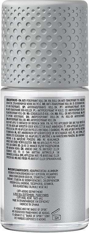 Интенсивный роликовый антиперспирант - Adidas Intensive Dezodorant Roll-on — фото N2
