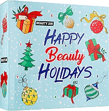 Парфумерія, косметика Набір - Beauty Jar Happy Beauty Holidays (brow/mask/15ml + f/mask/60ml + b/scr/60ml + lip/scr/15ml + soap/20g + b/oil/15ml + lip/balm/15ml)