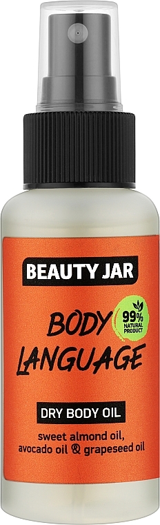 Сухое масло для тела - Beauty Jar Body Language Dry Body Oil Sweet Almond Oil, Avocado Oil & Grapeseed Oil — фото N1