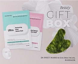 Парфумерія, косметика Набір - Glamfox Beauty Gift Box (mask/2x25ml + massager/1pc)