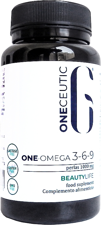 Харчова добавка - Oneceutic One Omega 3-6-9 Perlas 1000 mg Beauty Life Food Suplement — фото N1