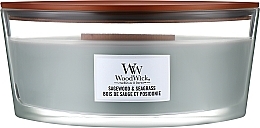 Ароматична свічка - WoodWick Sagewood & Seagrass Candle — фото N2