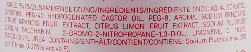 Ополаскиватель ротовой полости "Свежесть + Защита" со вкусом грейпфрута и лайма - Edel+White Mouth Wash — фото N3