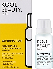 Двофазна сироватка для обличчя - Kool Beauty Imperfection 2% Niacinamide Stop Blemish Serum — фото N2
