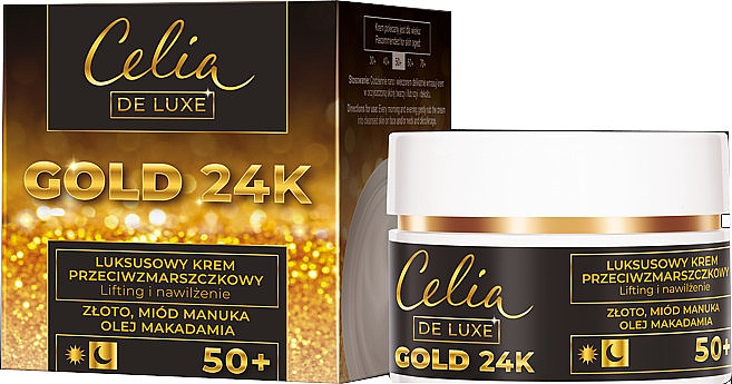 Крем проти зморщок 50+ - Celia De Luxe Gold 24k — фото N1
