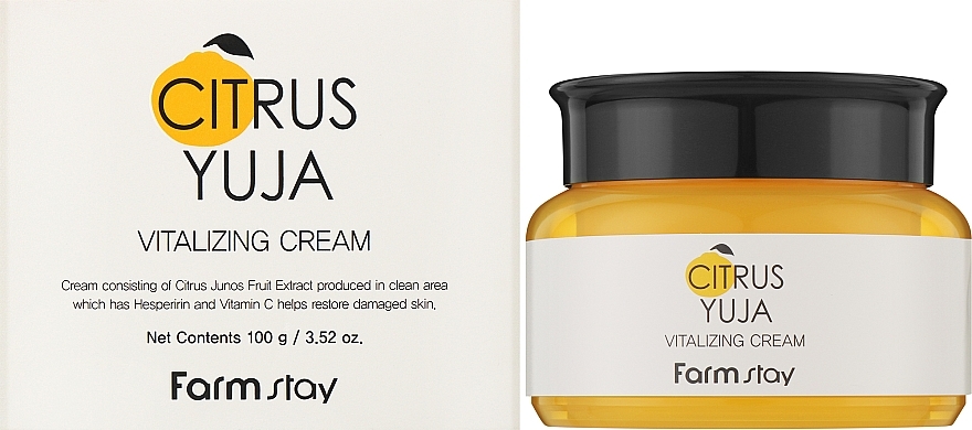 Освіжальний крем для шкіри обличчя, шиї та зони декольте - FarmStay Citrus Yuja Vitalizing Cream — фото N2