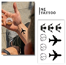 Временное тату "Силуэт самолета" - Ne Tattoo — фото N1