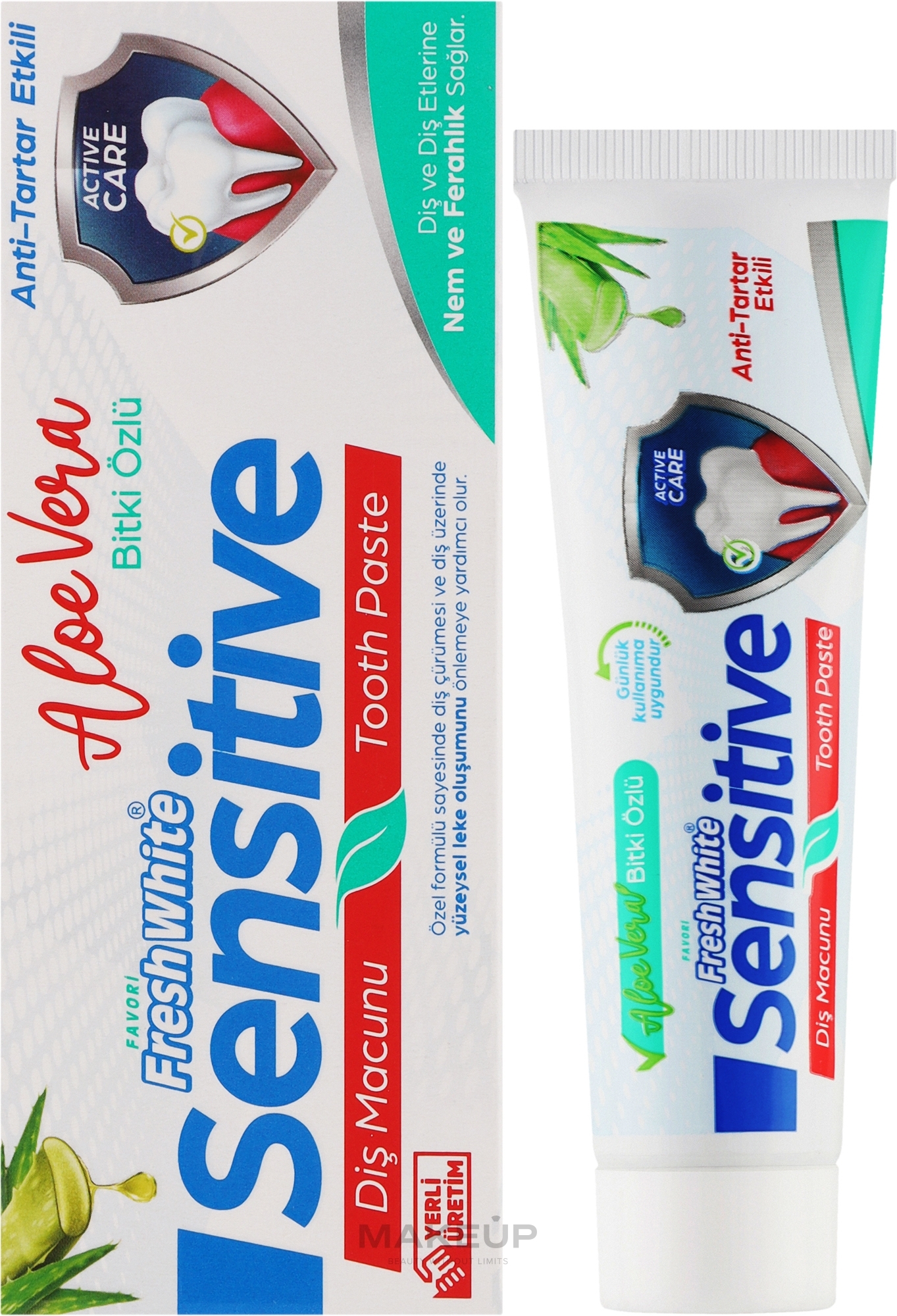 Зубна паста для чутливих зубів - Fresh White Sensitive Aloe Vera — фото 90g