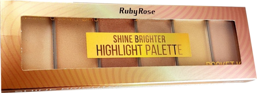 Палетка хайлайтеров - Ruby Rose Shine Brighter Highlight Palette — фото N2