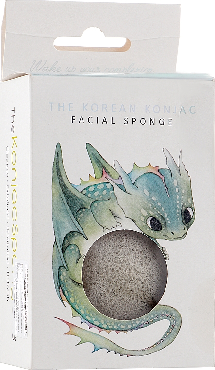 Спонж - The Konjac Sponge Company Facial Sponge and Hook Dragon Green Clay — фото N2