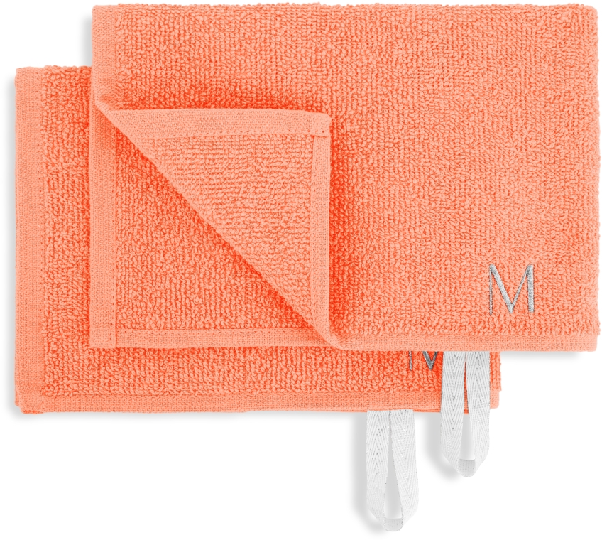 Дорожный набор полотенец для лица, персиковые "MakeTravel" - MAKEUP Face Towel Set — фото N2
