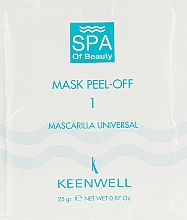 Парфумерія, косметика Маска №1 - Keenwell Spa Of Beauty Peel Off Face Mask Number 1 Universal Box of 12