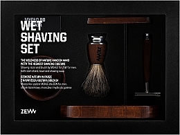 Набор - Zew For Men Wet Shaving Set (soap/85ml + razor/1psc + sh/brush/1pcs + sh/cup/1pcs + sh/stand/1pcs) — фото N1
