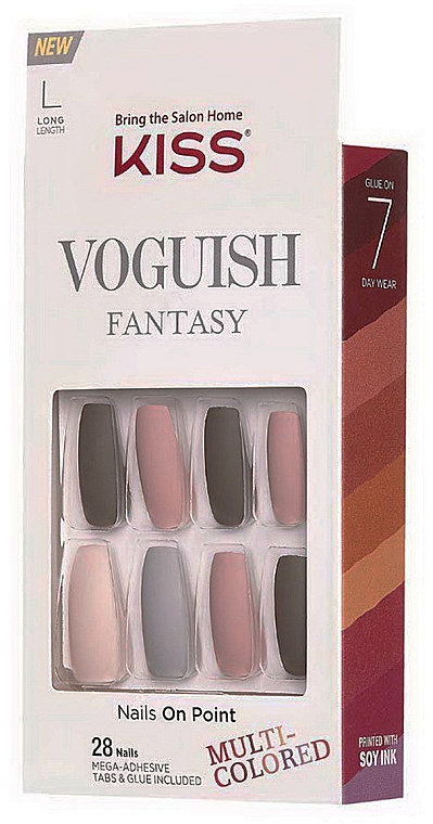 Твердый лак для ногтей, 28шт - Kiss Voguish Fantasy — фото N1