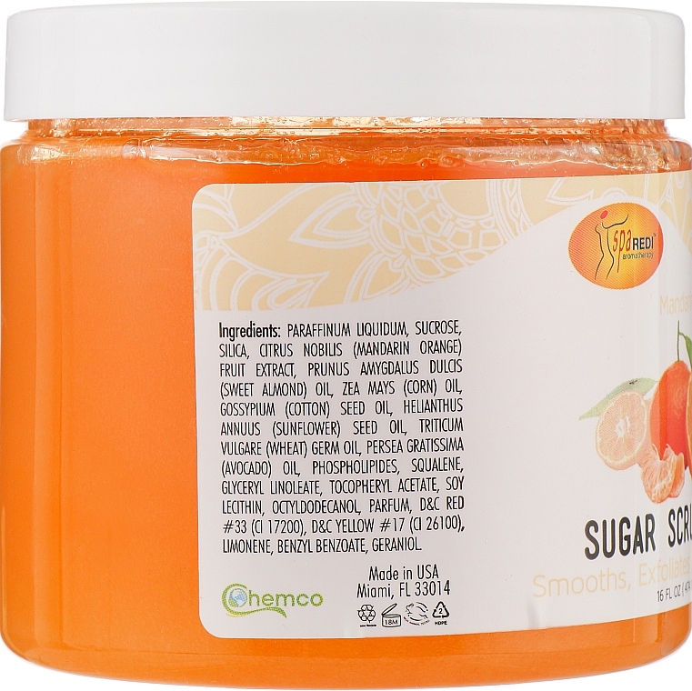 Сахарный скраб для тела - SpaRedi Sugar Scrub Mandarin — фото N2