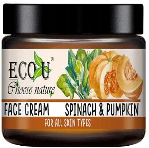 Крем для обличчя "Гарбуз і шпинат" - Eco U Pumpkins And Spinach Face Cream — фото N1