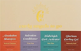 Парфумерія, косметика Набір для догляду за волоссям - Curly Angels To Go Kit (shm/100ml + cond/100ml + activator/100ml + gel/100ml)