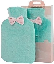 Грелка в бархатном чехле, мятная - Isabelle Laurier Hot Water Bottle With Velvet Cover Mint Green — фото N1