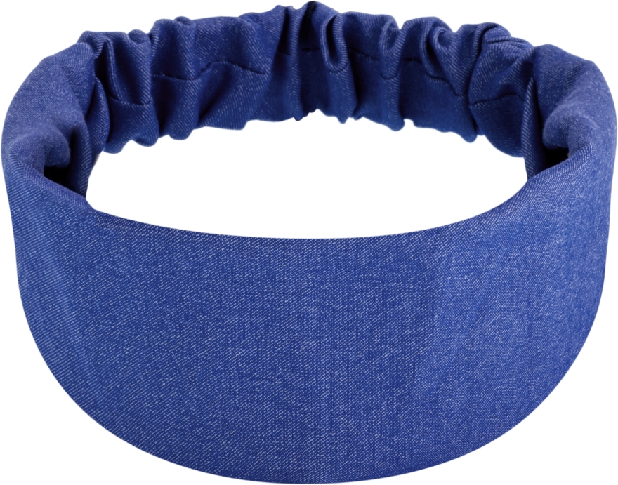 Повязка на голову, деним прямая, голубая "Denim Classic" - MAKEUP Hair Accessories — фото N1