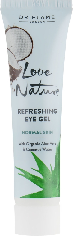 Освіжальний крем-гель для шкіри навколо очей - Oriflame Love Nature Refreshing Eye Gel — фото N1