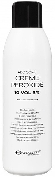 Окислитель к краске для волос 3% - Grazette Add Some Creme Peroxide 10 Vol — фото N1