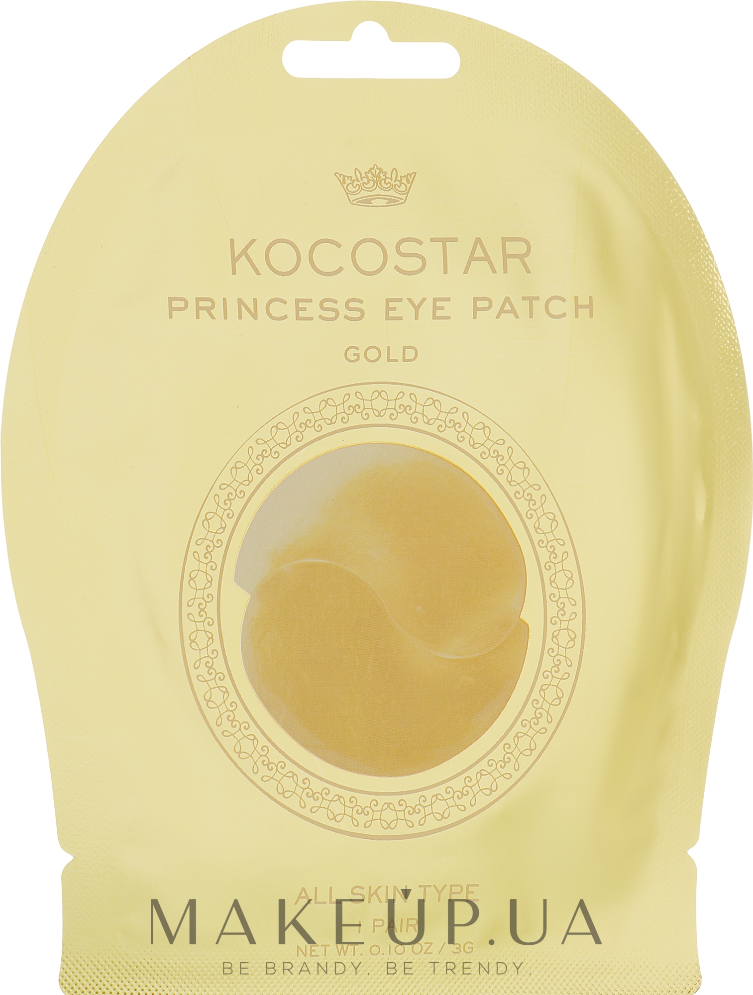 Гидрогелевые патчи для глаз, золотые - Kocostar Princess Eye Patch Gold — фото 2шт