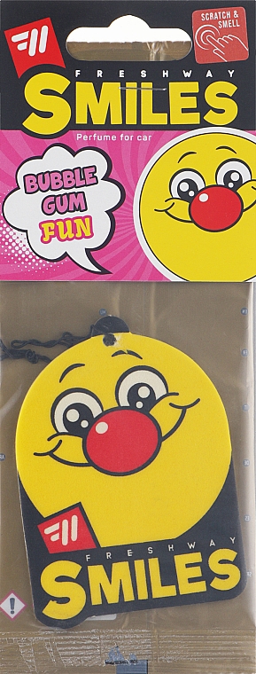 Автомобильный ароматизатор "Bubble Gum" - Fresh Way Smiles — фото N1