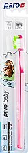 Парфумерія, косметика Дитяча зубна щітка, рожева - Paro Swiss Baby Brush