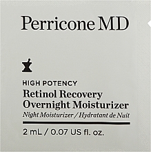 Ультрапитательный увлажняющий крем для лица - Perricone MD High Potency Retinol Recovery Overnight Moisturizer (пробник) — фото N1