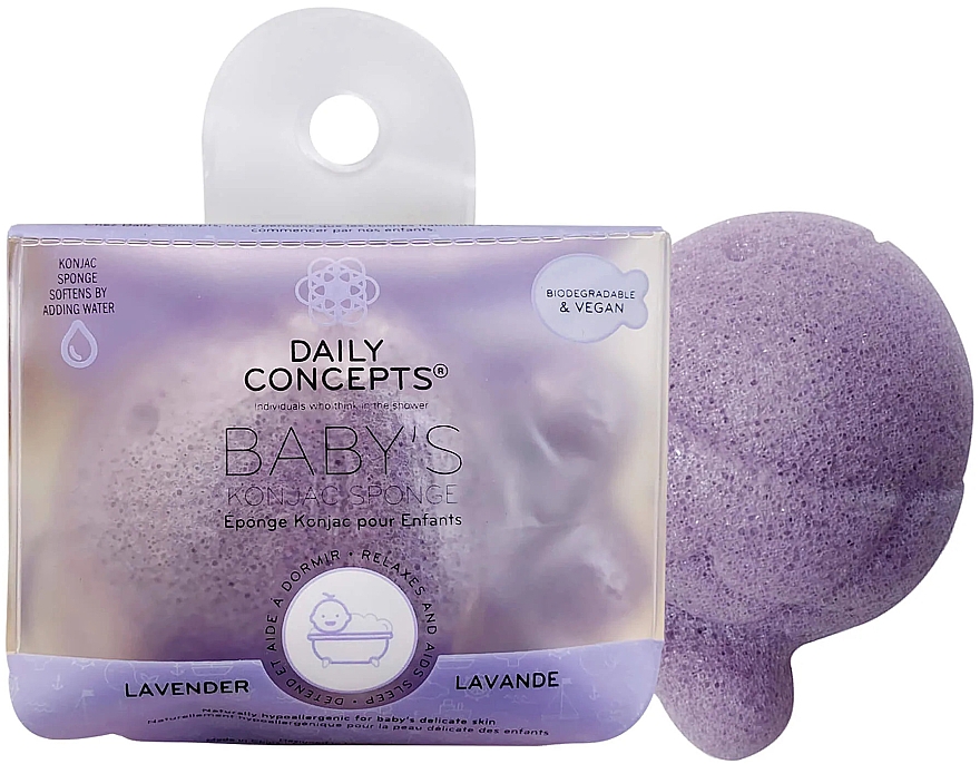 Мочалка-спонж для детей "Лаванда" - Daily Concepts The Daily Baby Konjac Sponge Lavender — фото N2