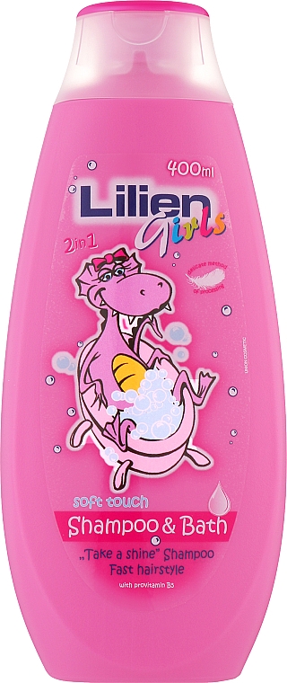 Детский шампунь и пена для ванны 2в1 для девочек - Lilien Shampoo & Bath Girls