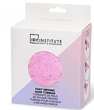 Духи, Парфюмерия, косметика Полотенце для волос, розовое - IDC Institute Fast Drying Hair Turban 