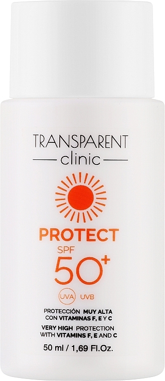Сонцезахисна емульсія для обличчя - Transparent Clinic Protect SPF50+ — фото N1