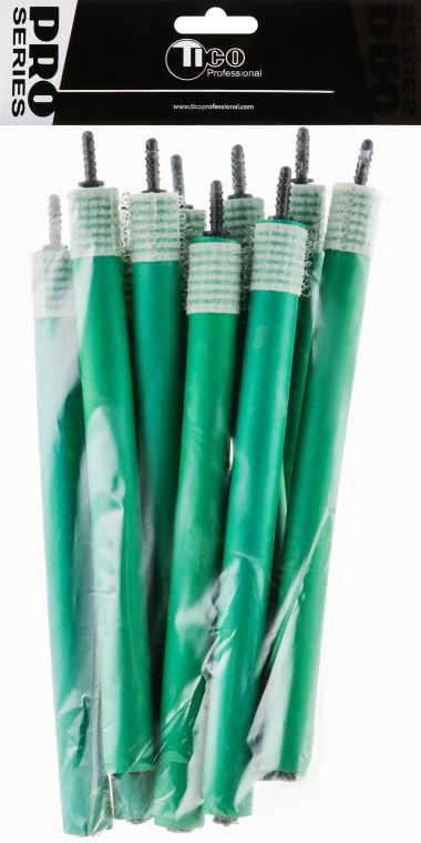 Бігуді гнучкі, 180mm, d16, темно-зелені - Tico Professional — фото N1