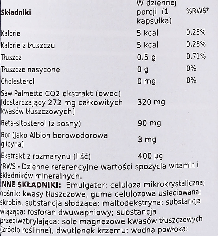 Пищевая добавка "Здоровая функция простаты" - Life Extension PalmettoGuard Saw Palmetto with Beta-Sitosterol — фото N3