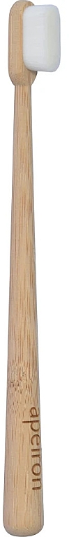 Бамбукова зубна щітка з ультратонкою щетиною, біла - Apeiron Finident Bamboo Toothbrush — фото N1