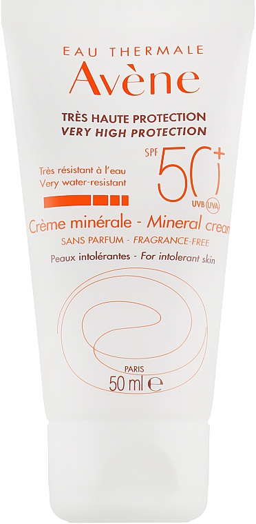 Сонцезахисний крем з мінеральним екраном - Avene Solaires Mineral Cream SPF 50+ — фото N1