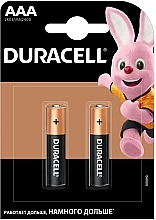 Щелочные батарейки AAA (LR03) MN2400, 2 шт. - Duracell — фото N1