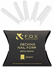 Парфумерія, косметика Верхні форми для моделювання, квадрат - F.O.X Decking Nail Form