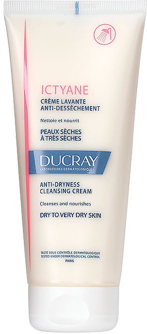Очищающий крем для лица и тела - Ducray Ictyane Anti-Dryness Cleansing Cream Face & Body — фото N1