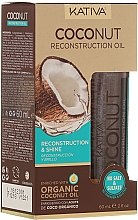 Парфумерія, косметика Відновлювальна олія для волосся - Kativa Coconut Reconstruction Oil