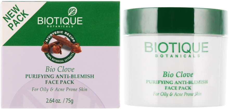 Очищающая анти-пигментная маска "Био Гвоздика" - Biotique Bio Clove Purifying Anti- Blemish Face Pack — фото N3