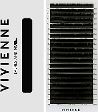 Накладні вії "Elite", чорні, 20 ліній (mix, 0.07, M, (7-13)) - Vivienne — фото N1