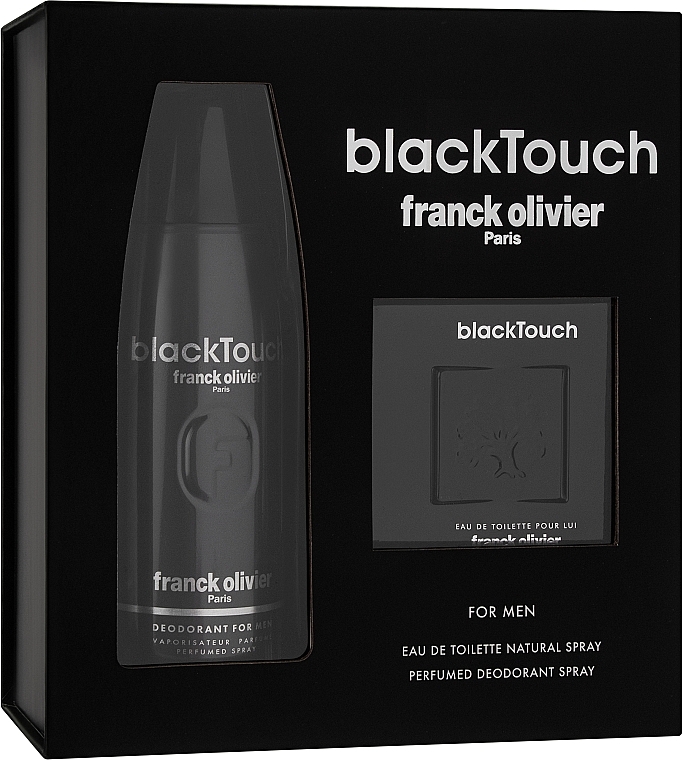 Franck Olivier Black Touch - Набір (edt 100ml + dsp 200ml) — фото N1