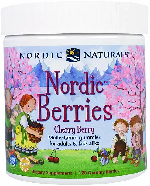 Харчова добавка з вишневим смаком "Полівітаміни, північні ягоди" - Nordic Naturals Multivitamin Berries — фото N1