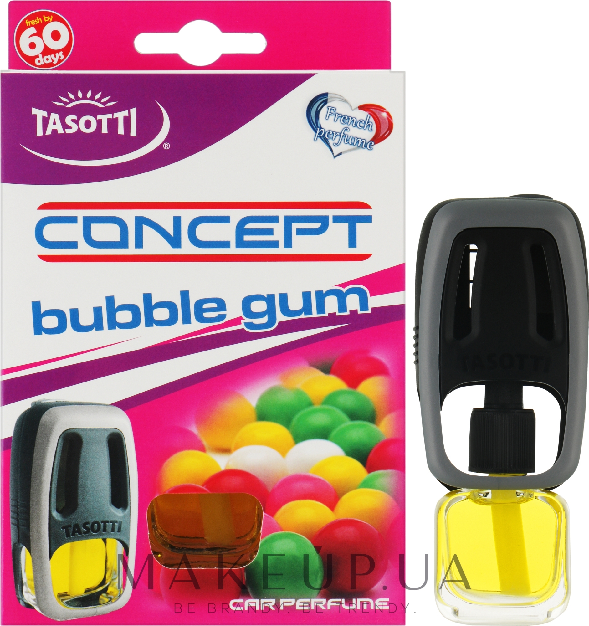 Автомобільний ароматизатор на дефлектор "Bubble Gum" - Tasotti Concept — фото 8ml