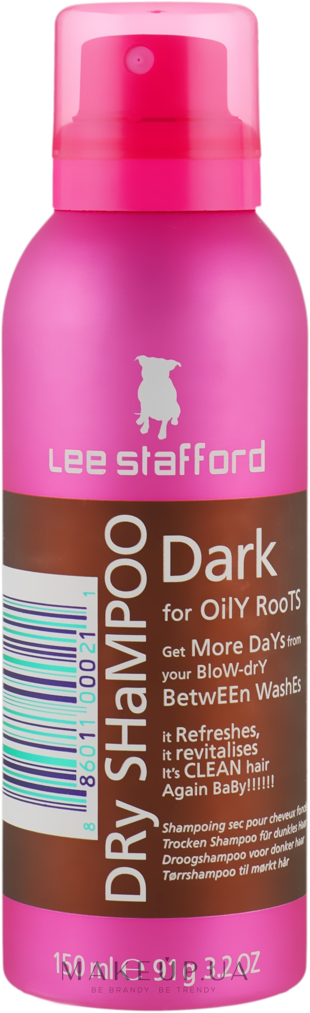 Сухой шампунь для темных волос - Lee Stafford Poker Straight Dry Shampoo Dark — фото 150ml