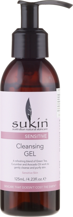 Очищающий гель для лица - Sukin Sensitive Cleansing Gel — фото N1