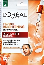 Тканевая маска с витамином С для придания сиянию коже лица - L'Oreal Paris Revitalift Vitamin C — фото N1