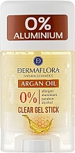Гелевий дезодорант-стік з аргановою олією - Dermaflora Clear Gel Stick Argan Oil — фото N1